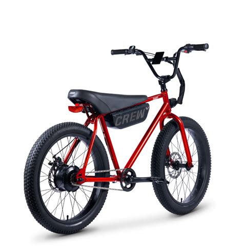 The Crew Dart V2 is a 24" BMX-inspired electric bike with a 750W Bafang rear hub motor, a 48v, 13Ah lithium-ion battery, and a 24" wheelset. . Crew dart v2